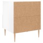 vidaXL Comodino Bianco Lucido 40x35x47,5 cm in Legno Multistrato