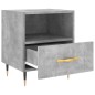 vidaXL Comodino Grigio Cemento 40x35x47,5 cm in Legno Multistrato