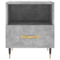 vidaXL Comodino Grigio Cemento 40x35x47,5 cm in Legno Multistrato