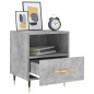 vidaXL Comodino Grigio Cemento 40x35x47,5 cm in Legno Multistrato