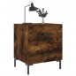 vidaXL Comodino Rovere Fumo 40x35x47,5 cm in Legno Multistrato