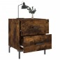 vidaXL Comodino Rovere Fumo 40x35x47,5 cm in Legno Multistrato