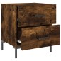 vidaXL Comodino Rovere Fumo 40x35x47,5 cm in Legno Multistrato