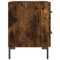 vidaXL Comodino Rovere Fumo 40x35x47,5 cm in Legno Multistrato