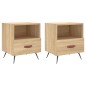 vidaXL Comodini 2 pz Rovere Sonoma 40x35x47,5 cm in Legno Multistrato
