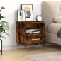 vidaXL Comodino Rovere Fumo 40x35x47,5 cm in Legno Multistrato
