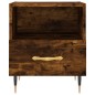 vidaXL Comodino Rovere Fumo 40x35x47,5 cm in Legno Multistrato