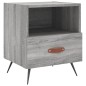 vidaXL Comodino Grigio Sonoma 40x35x47,5 cm in Legno Multistrato