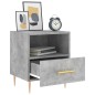 vidaXL Comodino Grigio Cemento 40x35x47,5 cm in Legno Multistrato