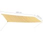 Tenda da Sole Retrattile 400x150 cm Giallo e Bianco Tenda da Sole Retrattile 400x150 cm Giallo e Bianco