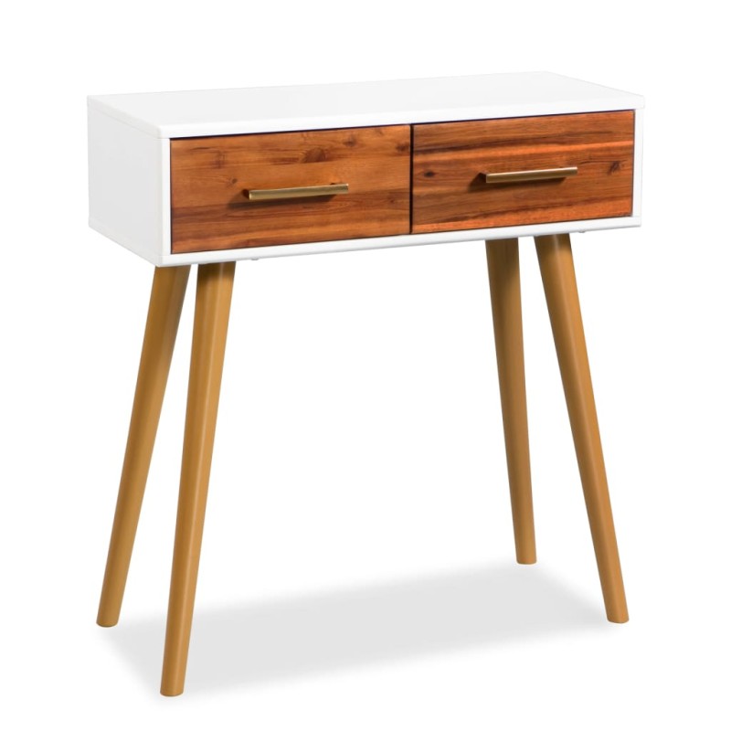 Tavolo Consolle in Legno Massello di Acacia 70x30x75 cm Tavolo Consolle in Legno Massello di Acacia 70x30x75 cm