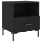 vidaXL Comodino Nero 40x35x47,5 cm in Legno Multistrato