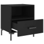 vidaXL Comodino Nero 40x35x47,5 cm in Legno Multistrato
