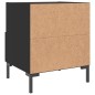 vidaXL Comodino Nero 40x35x47,5 cm in Legno Multistrato