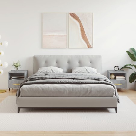 vidaXL Comodini 2 pz Grigio Cemento 40x35x47,5 cm in Legno Multistrato