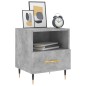 vidaXL Comodini 2 pz Grigio Cemento 40x35x47,5 cm in Legno Multistrato