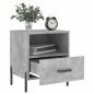 vidaXL Comodino Grigio Cemento 40x35x47,5 cm in Legno Multistrato