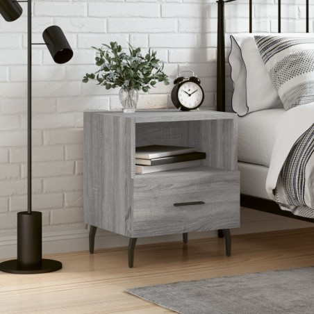 vidaXL Comodino Grigio Sonoma 40x35x47,5 cm in Legno Multistrato