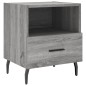 vidaXL Comodino Grigio Sonoma 40x35x47,5 cm in Legno Multistrato