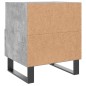 vidaXL Comodino Grigio Cemento 40x35x47,5 cm in Legno Multistrato