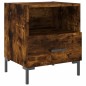 vidaXL Comodino Rovere Fumo 40x35x47,5 cm in Legno Multistrato