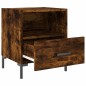 vidaXL Comodino Rovere Fumo 40x35x47,5 cm in Legno Multistrato