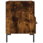 vidaXL Comodino Rovere Fumo 40x35x47,5 cm in Legno Multistrato