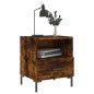 vidaXL Comodino Rovere Fumo 40x35x47,5 cm in Legno Multistrato