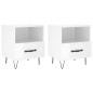vidaXL Comodini 2 pz Bianco Lucido 40x35x47,5 cm in Legno Multistrato