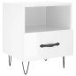 vidaXL Comodini 2 pz Bianco Lucido 40x35x47,5 cm in Legno Multistrato