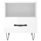 vidaXL Comodini 2 pz Bianco Lucido 40x35x47,5 cm in Legno Multistrato