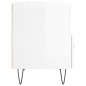 vidaXL Comodini 2 pz Bianco Lucido 40x35x47,5 cm in Legno Multistrato
