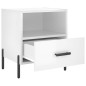 vidaXL Comodini 2 pz Bianco Lucido 40x35x47,5 cm in Legno Multistrato