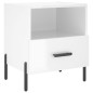 vidaXL Comodini 2 pz Bianco Lucido 40x35x47,5 cm in Legno Multistrato