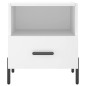 vidaXL Comodino Bianco 40x35x47,5 cm in Legno Multistrato