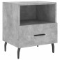 vidaXL Comodini 2 pz Grigio Cemento 40x35x47,5 cm in Legno Multistrato