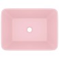 Lavandino Luxury Rosa Opaco 41x30x12 cm in Ceramica Lavandino Luxury Rosa Opaco 41x30x12 cm in Ceramica