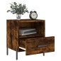 vidaXL Comodino Rovere Fumo 40x35x47,5 cm in Legno Multistrato