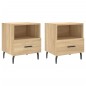 vidaXL Comodini 2 pz Rovere Sonoma 40x35x47,5 cm in Legno Multistrato