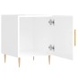 vidaXL Comodini 2 pz Bianco Lucido 40x40x50 cm in Legno Multistrato vidaXL Comodini 2 pz Bianco Lucido 40x40x50 cm in Legno Multistrato