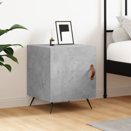 vidaXL Comodino Grigio Cemento 40x40x50 cm in Legno Multistrato