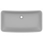 Lavabo Lusso Rettangolare Grigio Chiaro Opaco 71x38 cm Ceramica