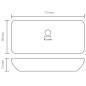 Lavabo Lusso Rettangolare Grigio Chiaro Opaco 71x38 cm Ceramica
