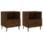 vidaXL Comodini 2 pz Rovere Marrone 40x35x47,5 cm in Legno Multistrato