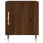 vidaXL Comodino Rovere Marrone 40x40x50 cm in Legno Multistrato