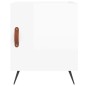 vidaXL Comodino Bianco Lucido 40x40x50 cm in Legno Multistrato vidaXL Comodino Bianco Lucido 40x40x50 cm in Legno Multistrato