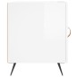 vidaXL Comodino Bianco Lucido 40x40x50 cm in Legno Multistrato vidaXL Comodino Bianco Lucido 40x40x50 cm in Legno Multistrato