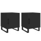 vidaXL Comodini 2 pz Neri 40x40x50 cm in Legno Multistrato vidaXL Comodini 2 pz Neri 40x40x50 cm in Legno Multistrato