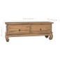 Mobile Porta TV 110x35x40 cm in Legno Massello di Teak Mobile Porta TV 110x35x40 cm in Legno Massello di Teak