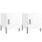 vidaXL Comodini 2 pz Bianco Lucido 40x40x50 cm in Legno Multistrato vidaXL Comodini 2 pz Bianco Lucido 40x40x50 cm in Legno Multistrato